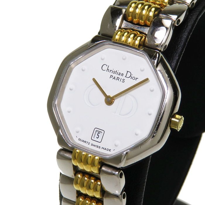 動作OK】Christian Dior ディオール 腕時計 オクタゴン コンビ