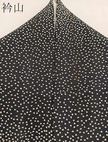 平和屋着物○上質な小紋 横段吉祥文 黒地 正絹 逸品 CAAV9341ze