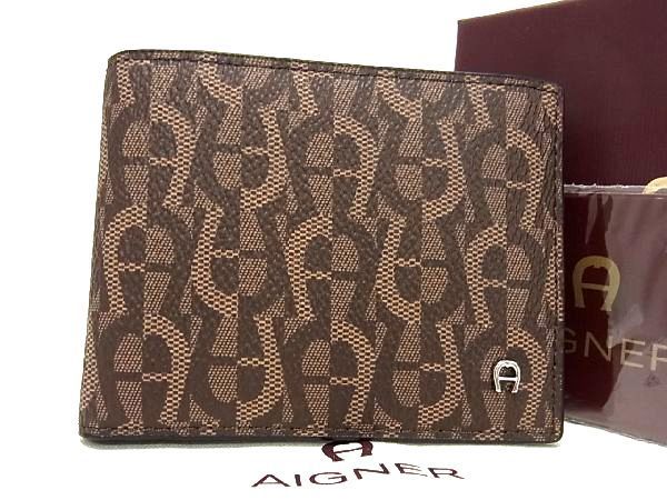 AIGNER アイグナー 折り財布 ブラウン - 小物