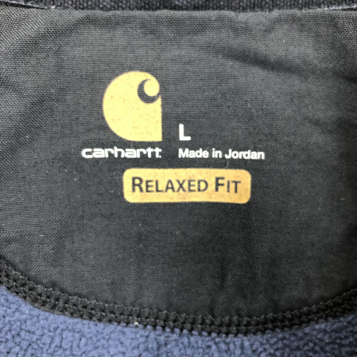 古着 カーハート Carhartt RELAXED FIT ハーフジップ フリースプルオーバージャケット メンズL/eaa389930 -  アウトレット販売品