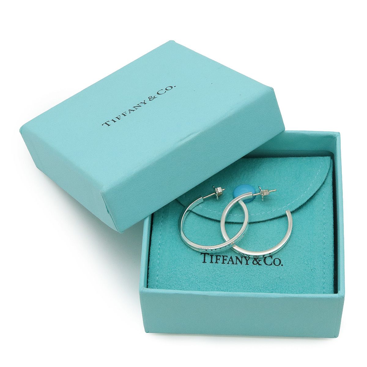 ティファニー TIFFANY 1837 ナローフープ ピアス ミディアム