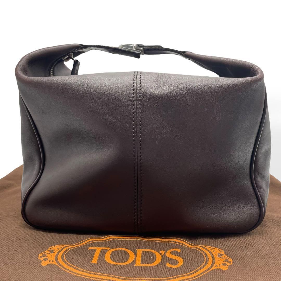 TOD'S トッズ　ハンドバッグ　ブラウン　ミニボストン　茶色　保存袋付き Woman ブラウン トッズ Di バッグ レザー バウレット ミニ