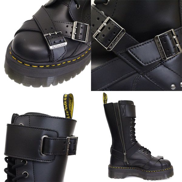 Dr.Martens (ドクターマーチン) 25774001 1914 QUAD STRAP 14ホール ストラップ レザーブーツ BLACK  Dr.Martens UK9-約28.0cm - メルカリ