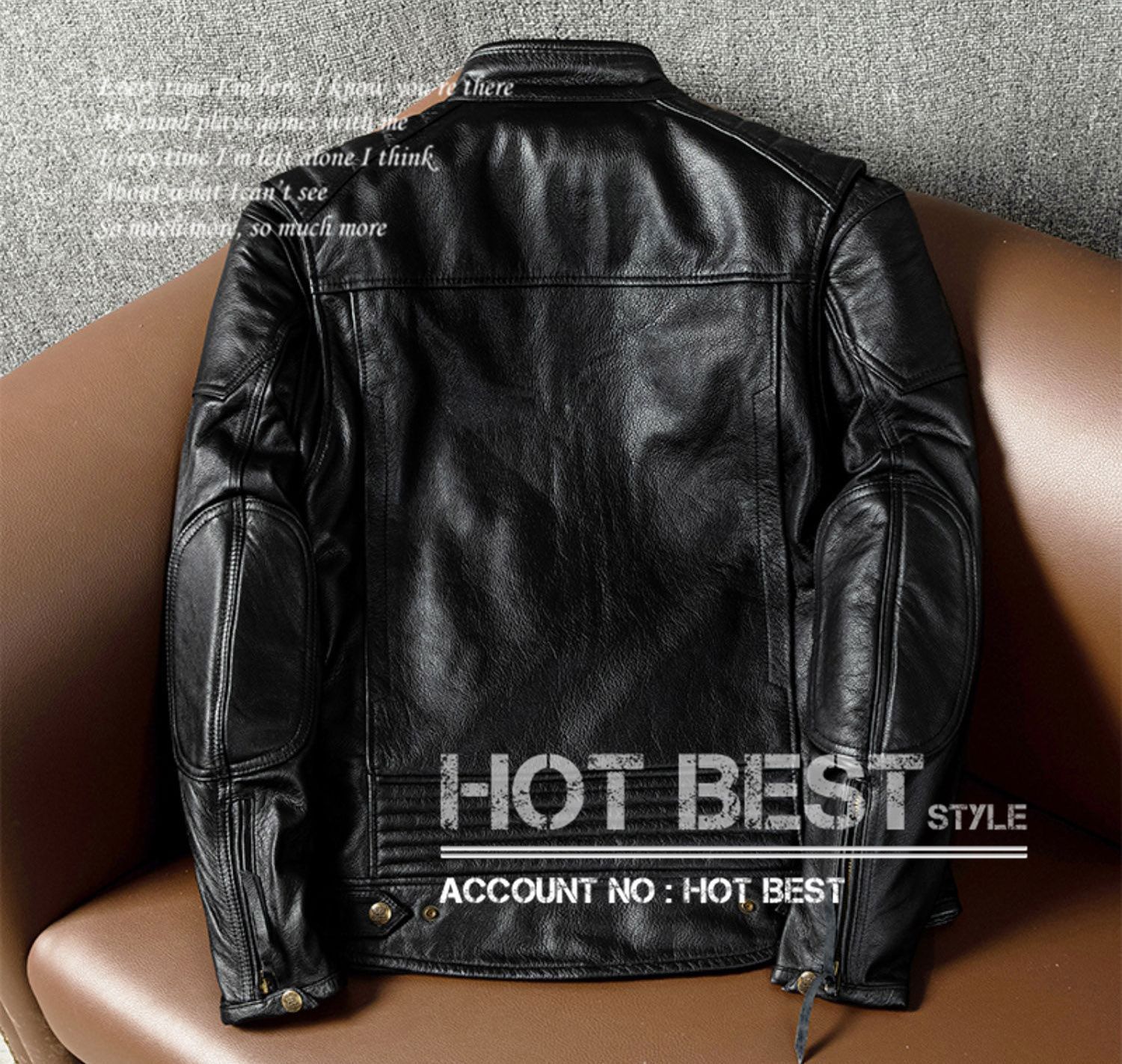 上質革ジャン メンズ カウハイド 50年代 パテッド ヴィンテージ加工