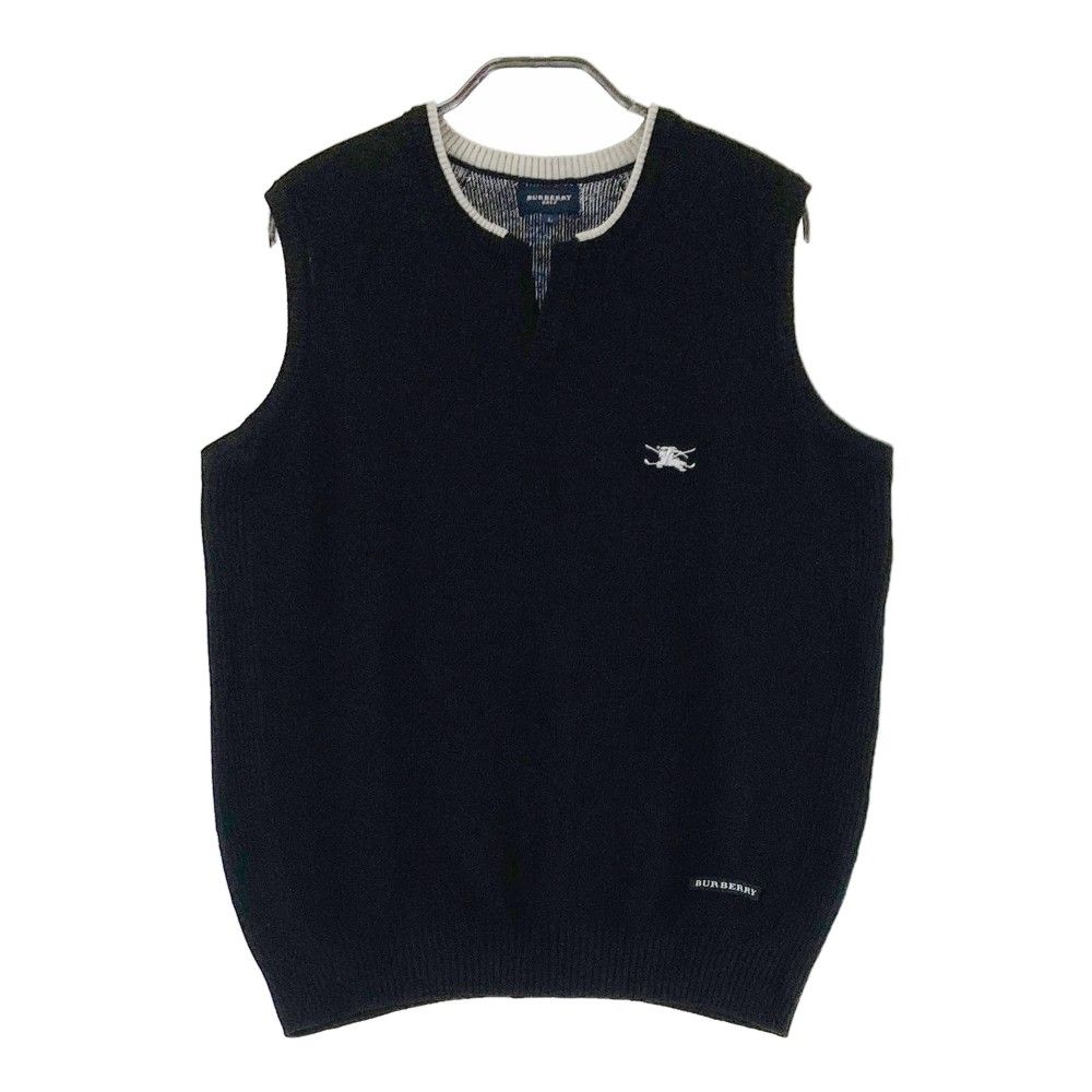 BURBERRY ゴルフ ベスト ブラック BURBERRY GOLF 薄手フルジップベスト