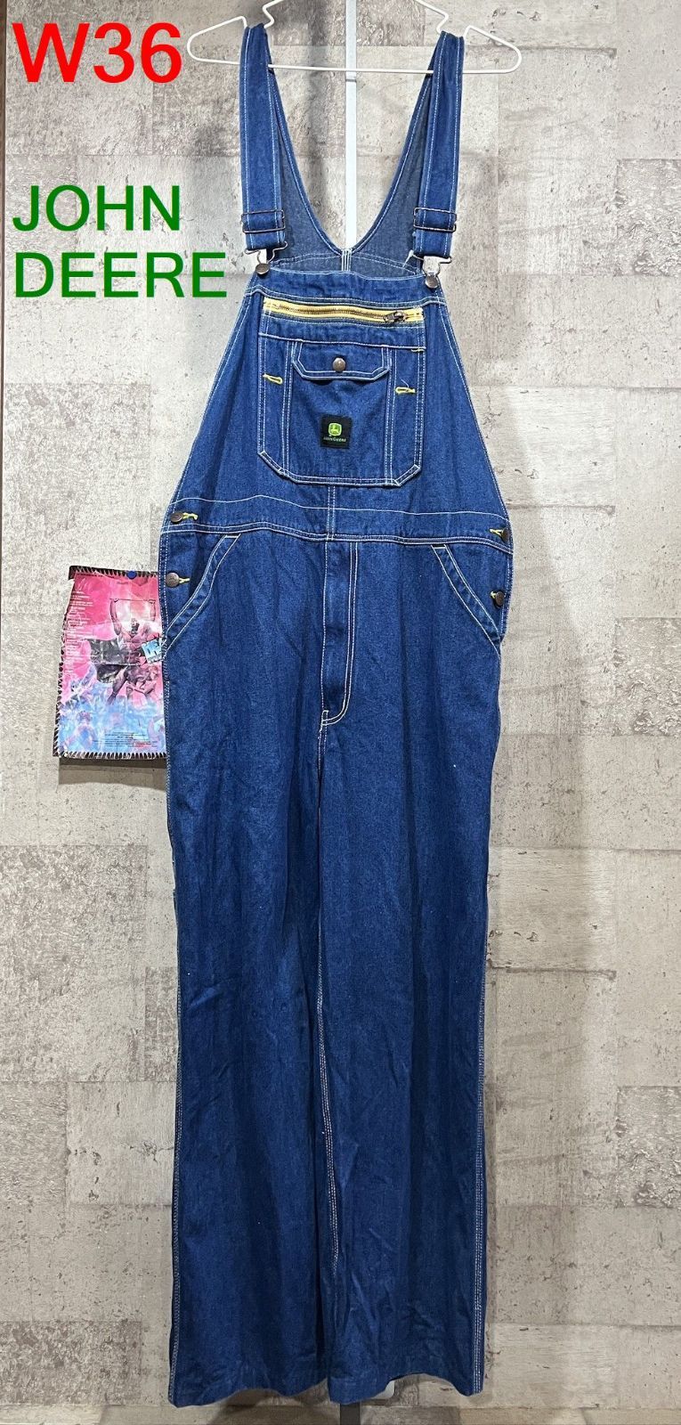 JOHN DEERE デニム オーバーオール W36 ジョンディア - メルカリ