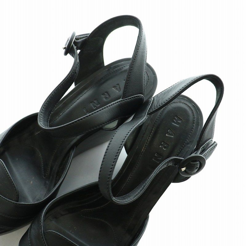 マルニ MARNI サンダル レザー ストラップ オープントゥ