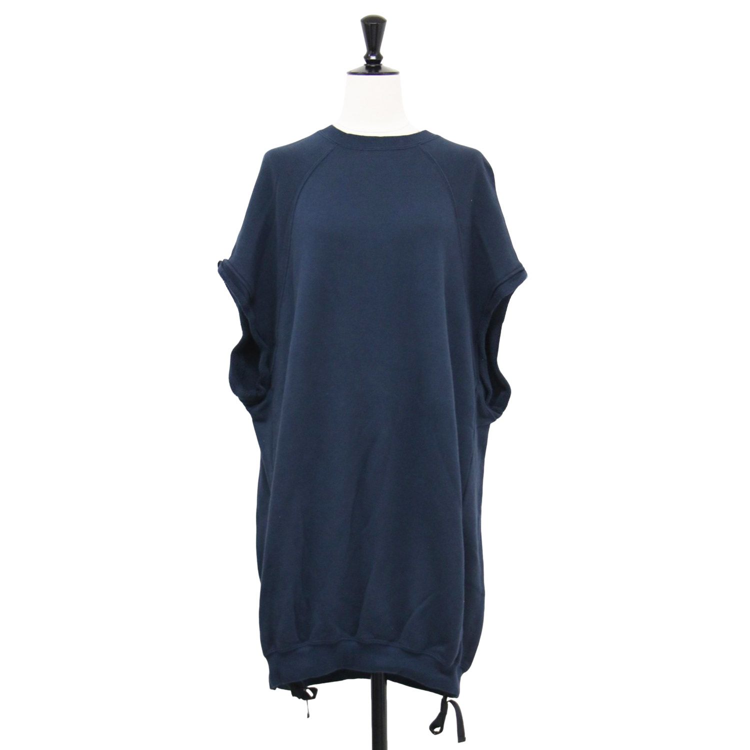 COGTHEBIGSMOKE コグザビックスモーク スウェット ネイビー 紺 サイズ | 23春夏 半袖 ロング スウェットシャツ | ALICAI SWEAT SHIRT プルオーバー クルーネック ドロスト | 日本製 レディース