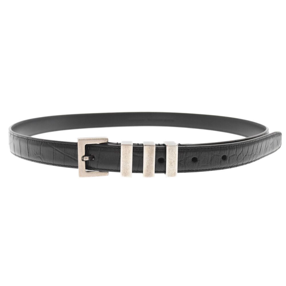 SAINT LAURENT PARIS (サンローランパリ) 3連バックル ベルト  