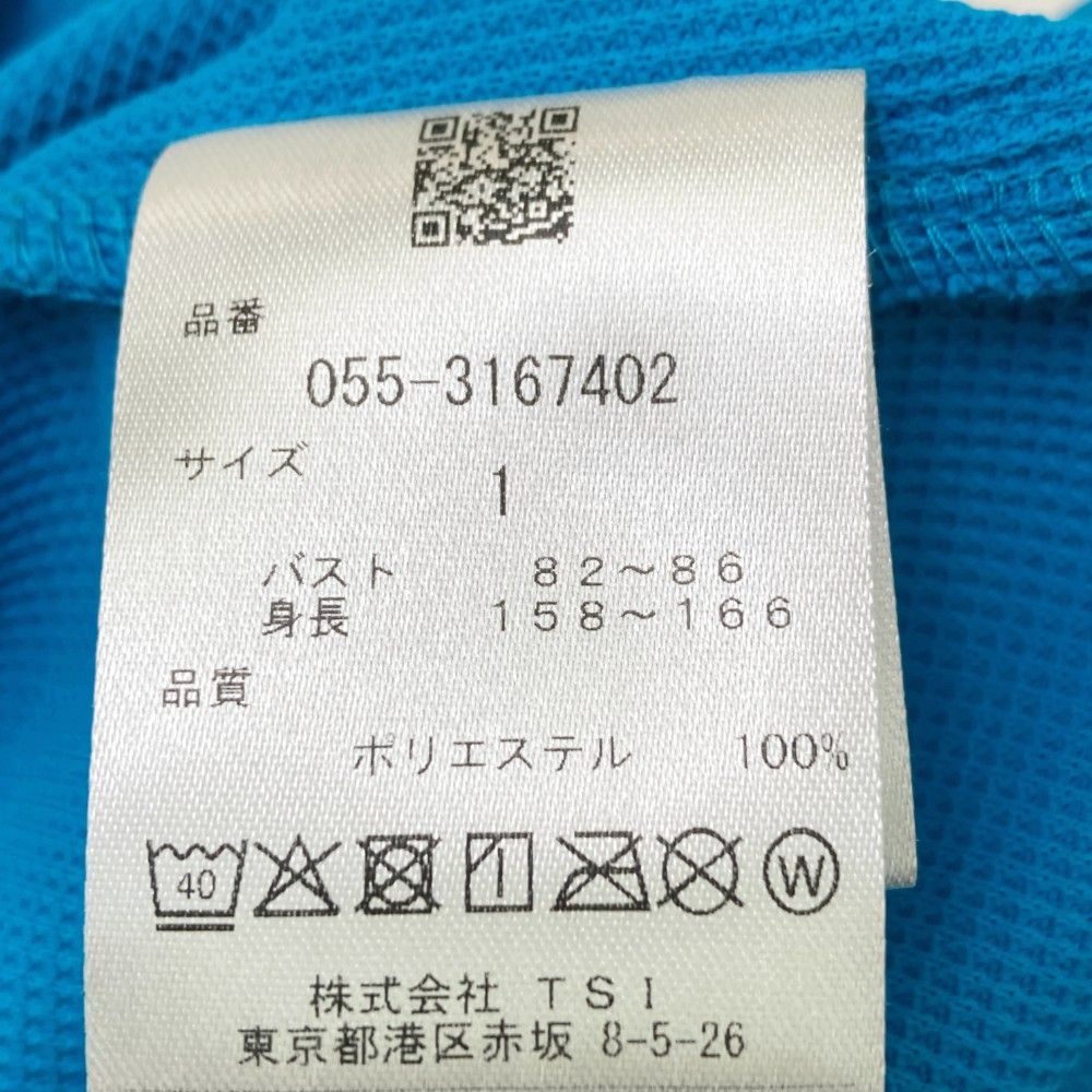サイズ：1 PEARLY GATES パーリーゲイツ 2023年モデル モックネック 半袖Tシャツ  ブルー系 [240101426637] ゴルフウェア レディース ストスト サイズ：1 PEARLY GATES パーリーゲイツ 2023年モデル モック