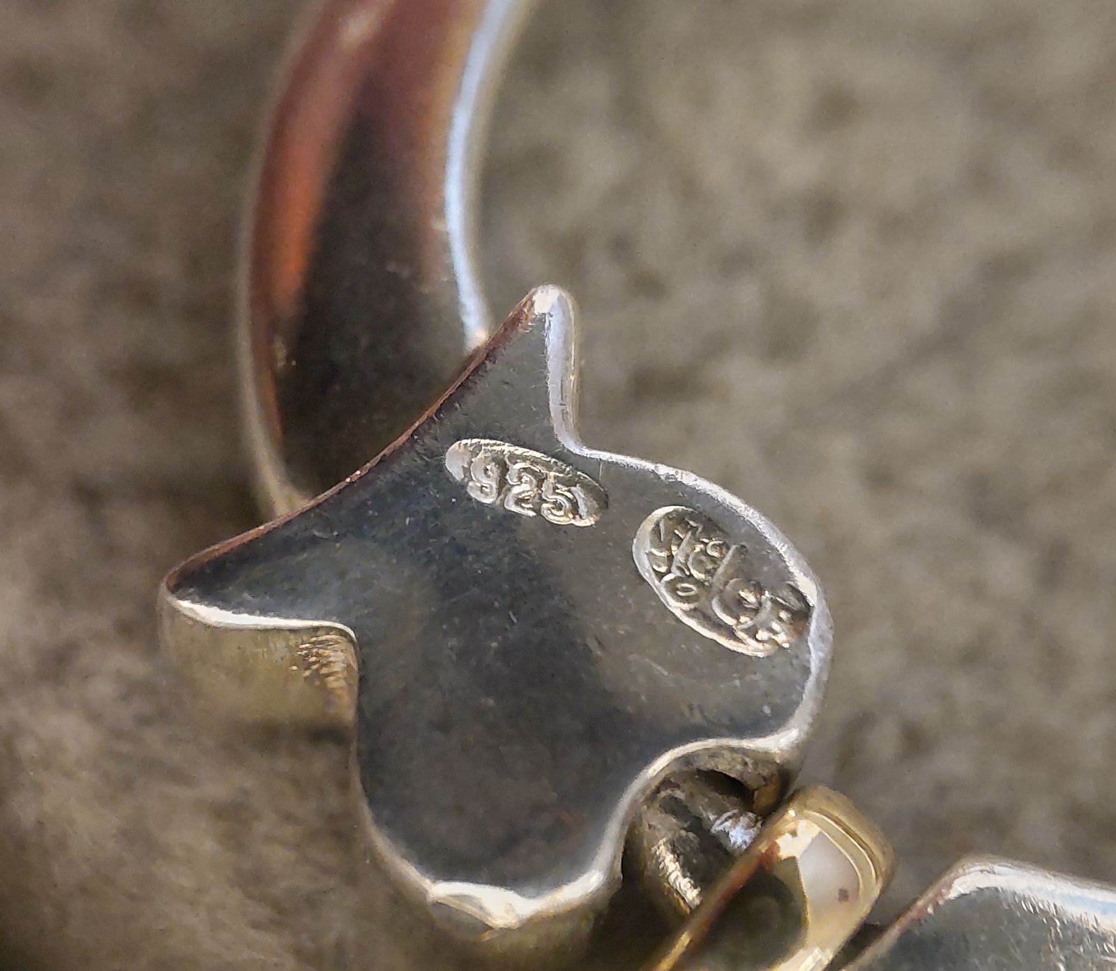 クリオブルー リング 12号 シルバー 925 お魚とハート フィッシュ 綺麗！ クリオブルー シルバー リング 925/750コンビ 13号 フィッシュ