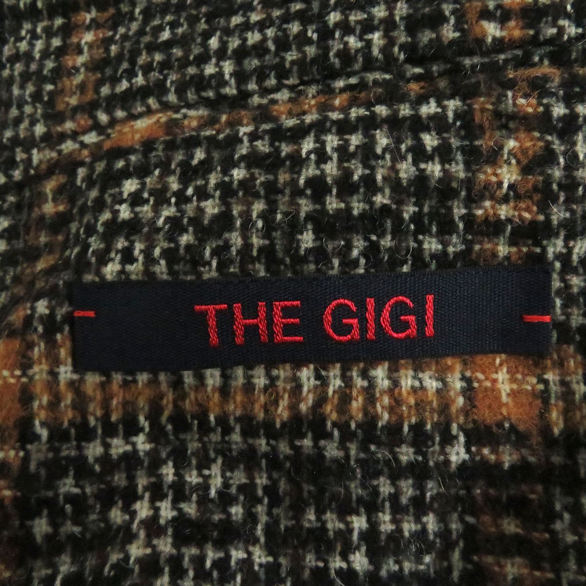 極美品□THE GIGI/ザ・ジジ チェック柄 アルパカ・モヘア混 シングル