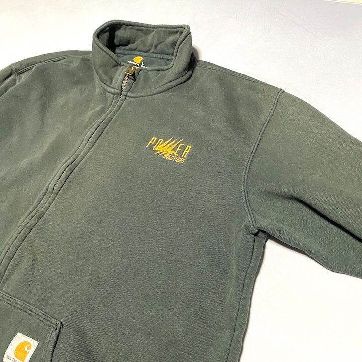 カーハート Carhartt アクティブジャケット 古着 USA製 企業ロゴ 90
