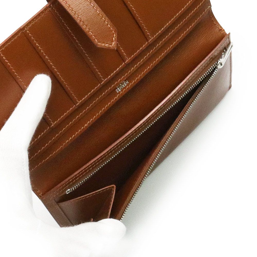 Hermès エルメス ボックスカーフ ベアン クラシック 長財布 エルメス