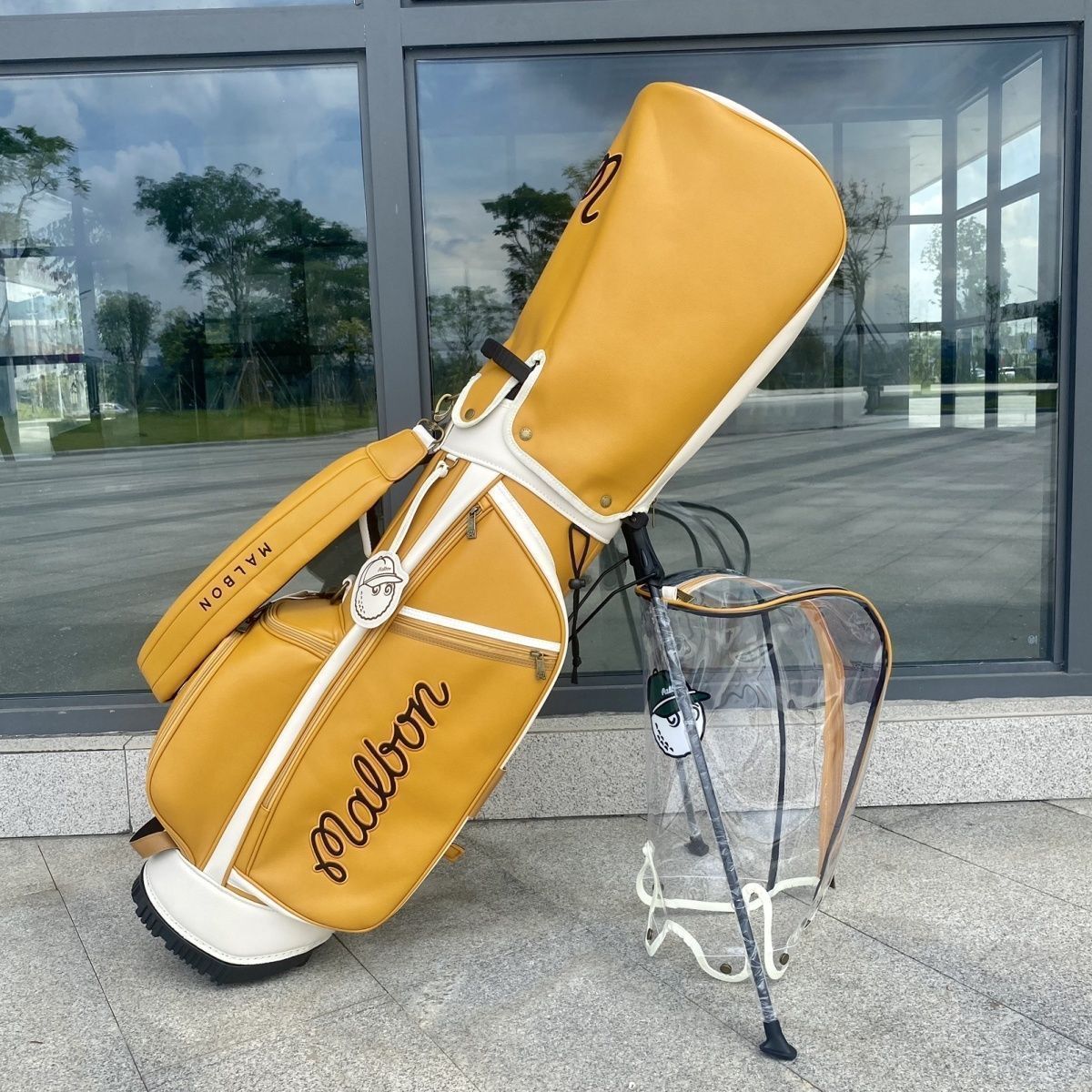 MALBON GOLF キャディバッグ スタンド ゴルフバッグ イエロー
