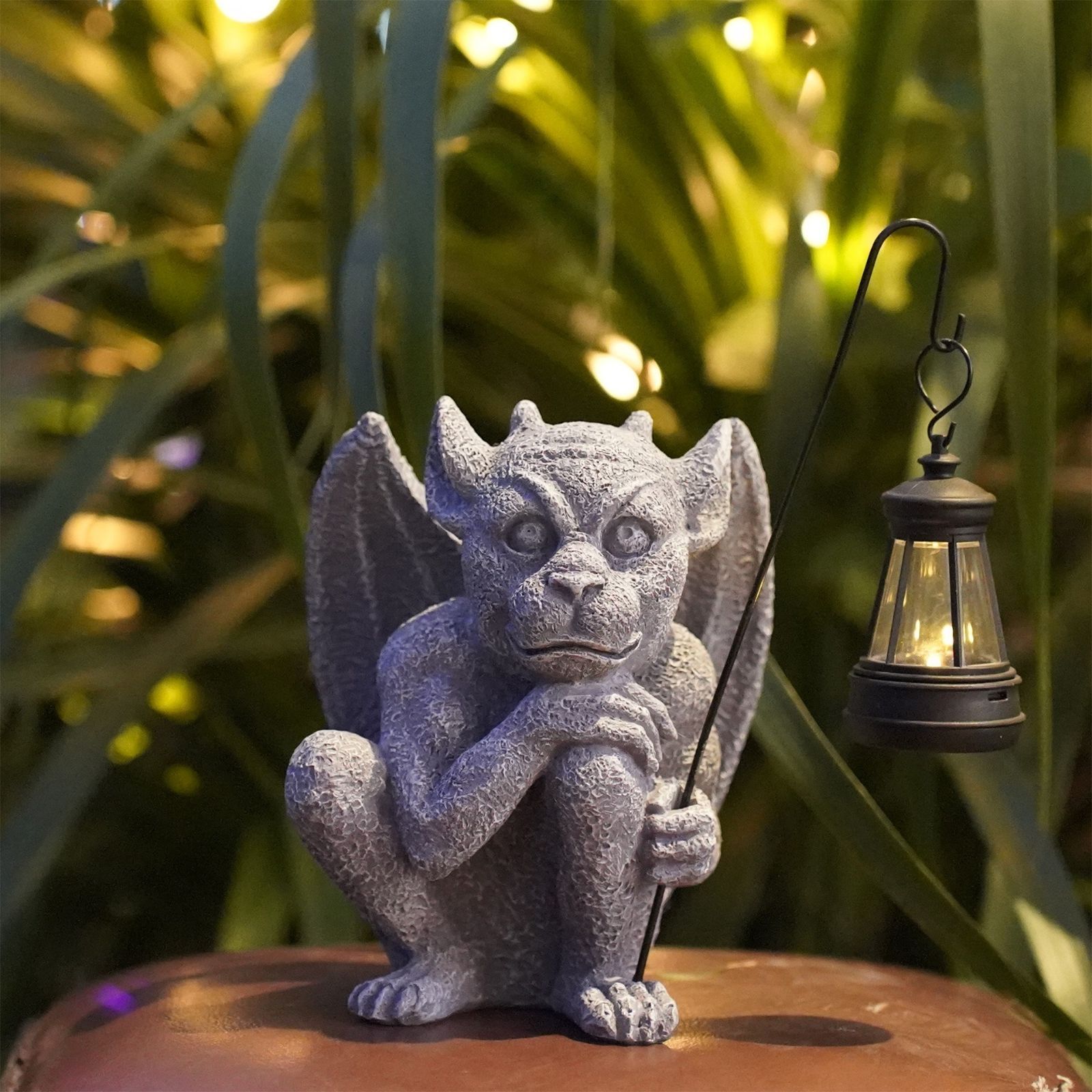 悪魔 デビル サタン ガーゴイル 置物 オブジェ ガーデン 庭 装飾 工芸