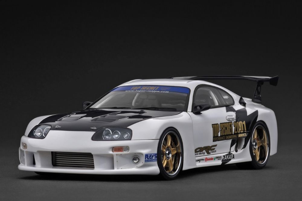 TOP SECRET GT300 Supra A80 White 1|18 Scale