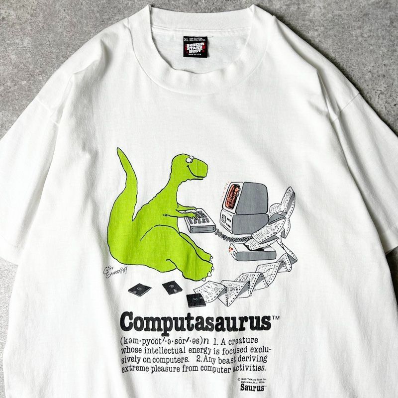 USA VINTAGE アメリカ古着恐竜プリントデザインTシャツ 楽天市場】80s 90s USA製 大きいサイズ XL ☆ 恐竜 キャラクター