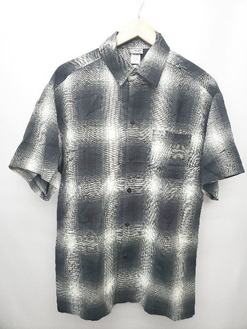 CALTOP キャルトップ チェック USA製 半袖 ネルシャツ サイズS グレー系 メンズ P  【1406110001781】