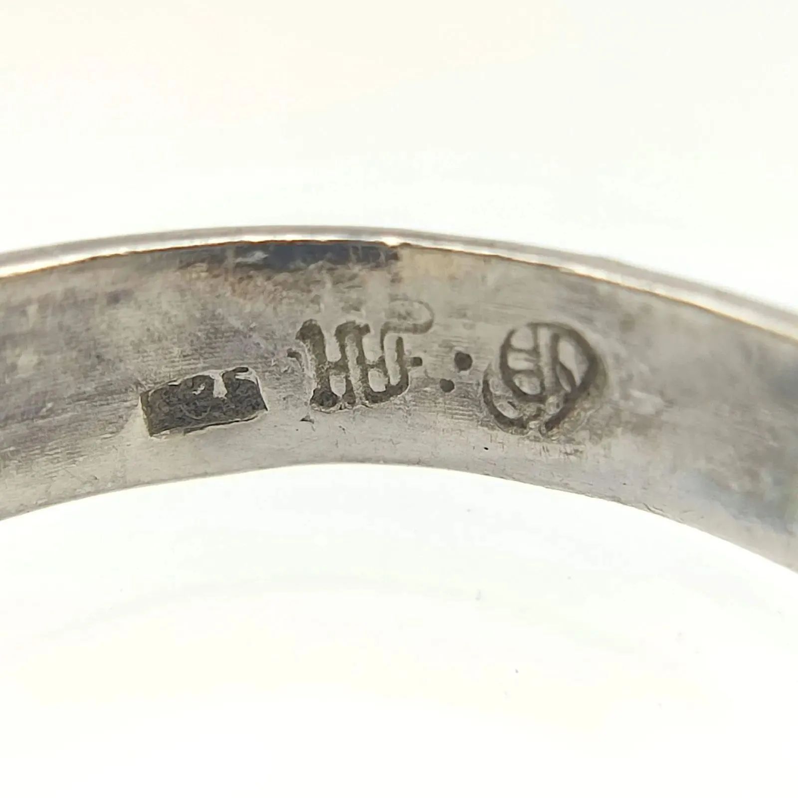 GARNI シルバー925 オニキススクエアリング 美品】オニキスフレアリング スクエア SILVER シルバー925 22号