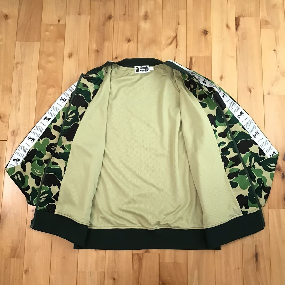 ABC camo green JERSEY track jacket Lサイズ a bathing ape