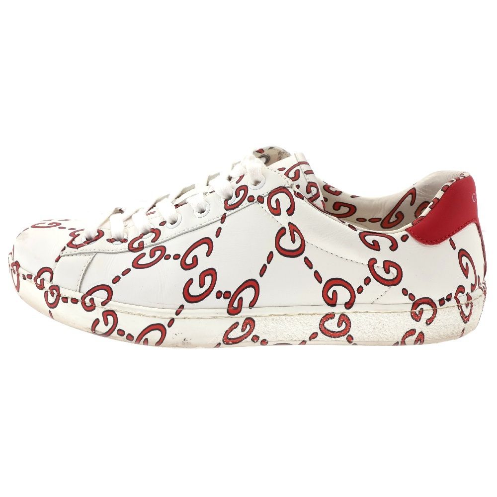 GUCCI (グッチ) GGシグネチャー レザーローカットスニーカー シューズ  