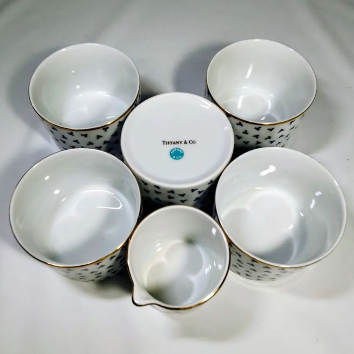 Tiffany ティファニー ダンシングT  深皿5枚 美品 廃盤 ティファニー TIFFANY ダンシング T 深皿 5点セット