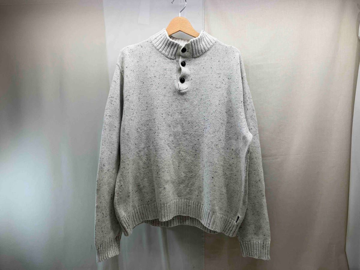 CHAPS チャップス ハーフボタン コットンニット 古着 ニット Lauren ハーフジップ エルボーパッチ - コットン ラルフローレン セーター Ralph ブラウン ハーフボタンコットンニット