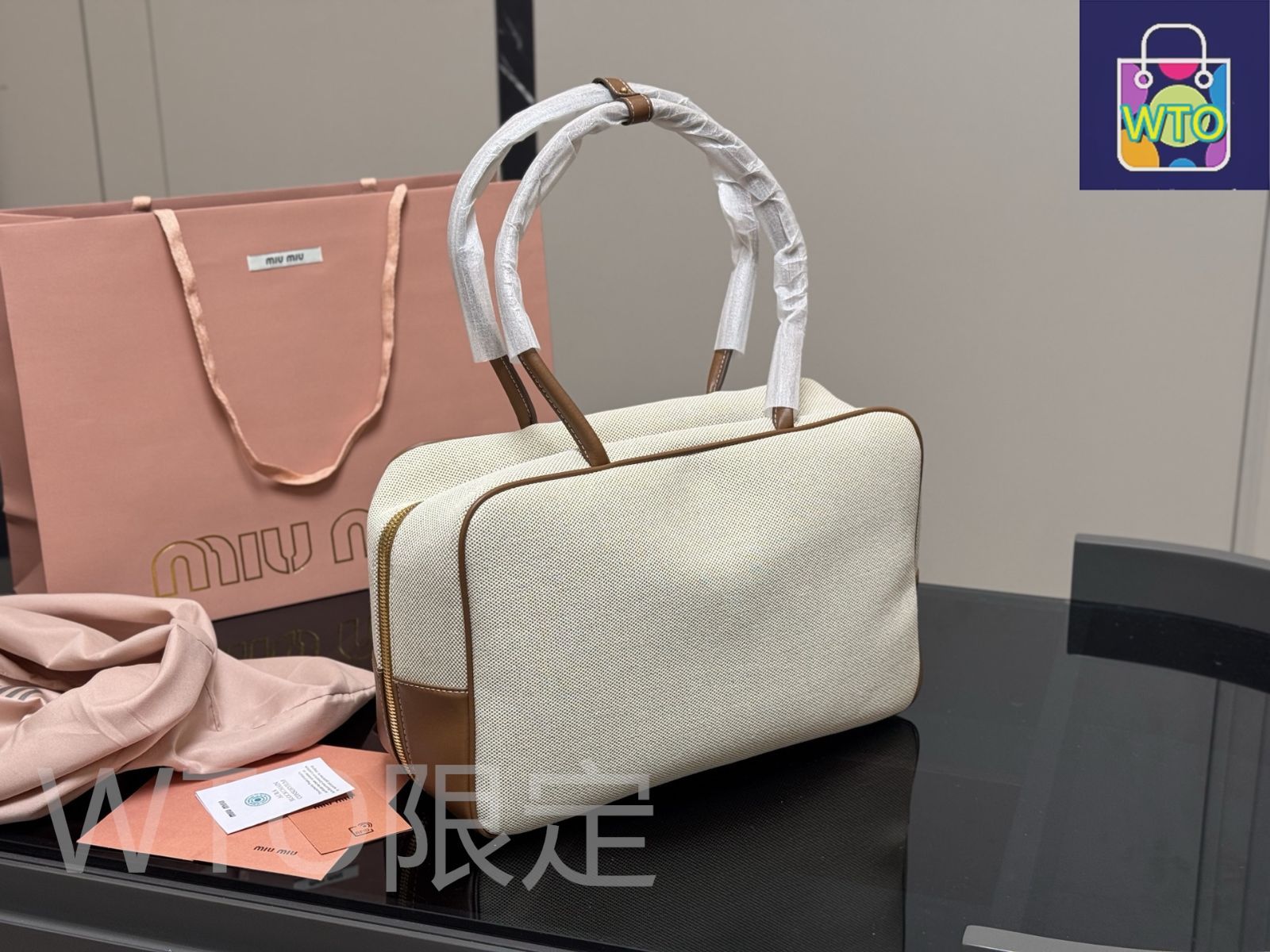 ⭐️　バッグ 今日特価】miumiu ボウリングバッグ / キャンバスオフィスバッグ