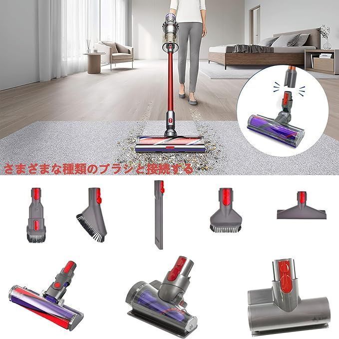 Yivy 適用ダイソン延長ロングパイプ 掃除機交換用伸縮ポール 交換部品 Dyson V7 V8 V10 V11 V15 シリーズ互換品  アルミニウム合金 純正ない パープル - メルカリ