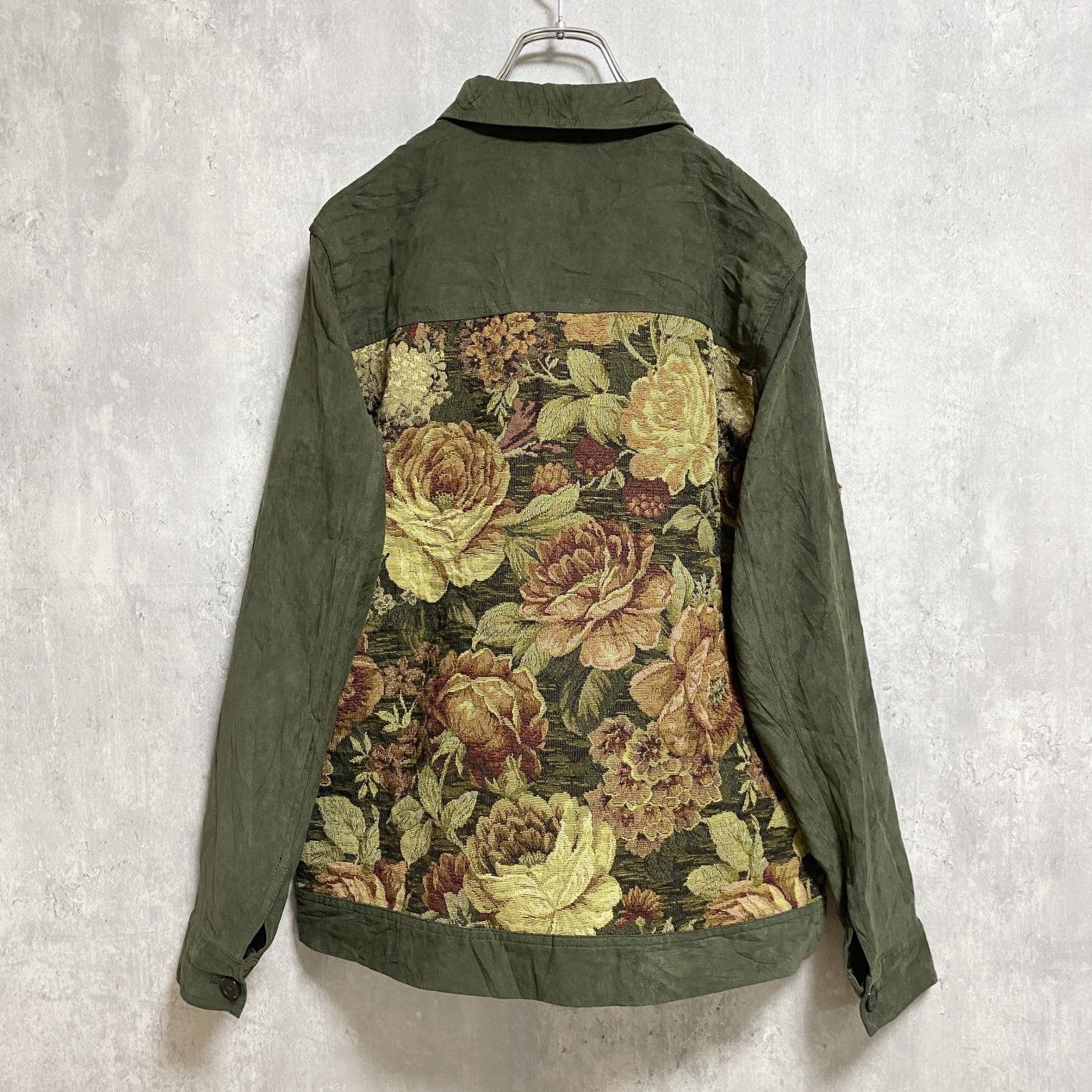 古着 used BonWorth ボンワース 長袖花柄フルボタンジャケット