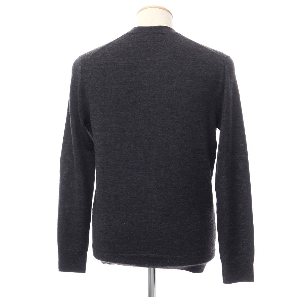 【中古】ポロ ラルフローレン Polo Ralph Lauren ウール ニット カーディガン ダークグレー【サイズXS】【メンズ】-1