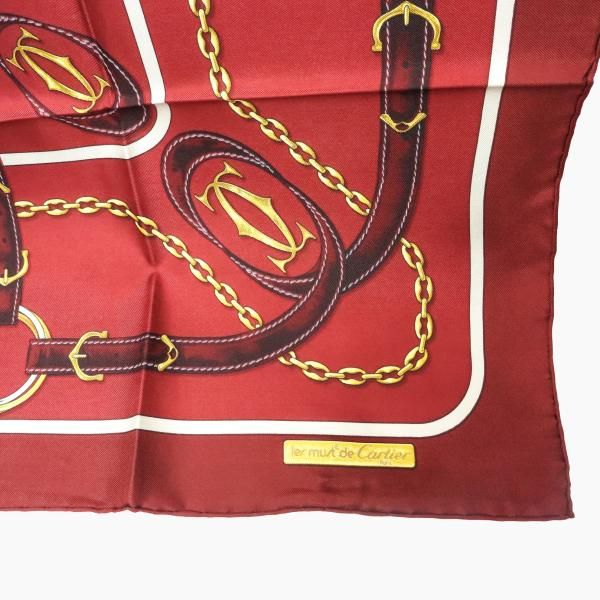 カルティエ Cartier シルク スカーフ（キラリ） Cartier - カルティエ Cartier スカーフ 宝石柄 ジュエリー柄