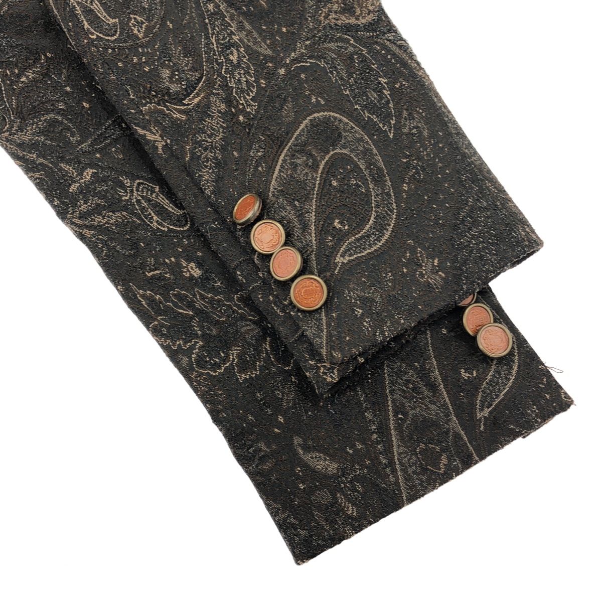 ドルチェ&ガッバーナ テーラードジャケット ジャガード 花柄 総柄 黒