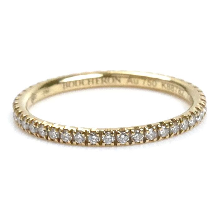 【美品】Boucheron イエローゴールドリング 9号 美品】Boucheron イエローゴールドリング 9号
