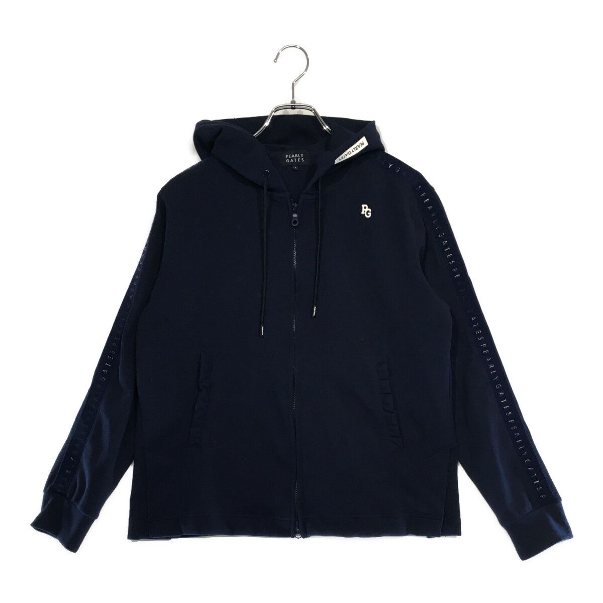 パーリーゲイツ パーカー 2(L) ネイビー ロゴプリント ダブルジップ② レディース パーリーゲイツ ショップ PEARLY GATES パーカー 2(L