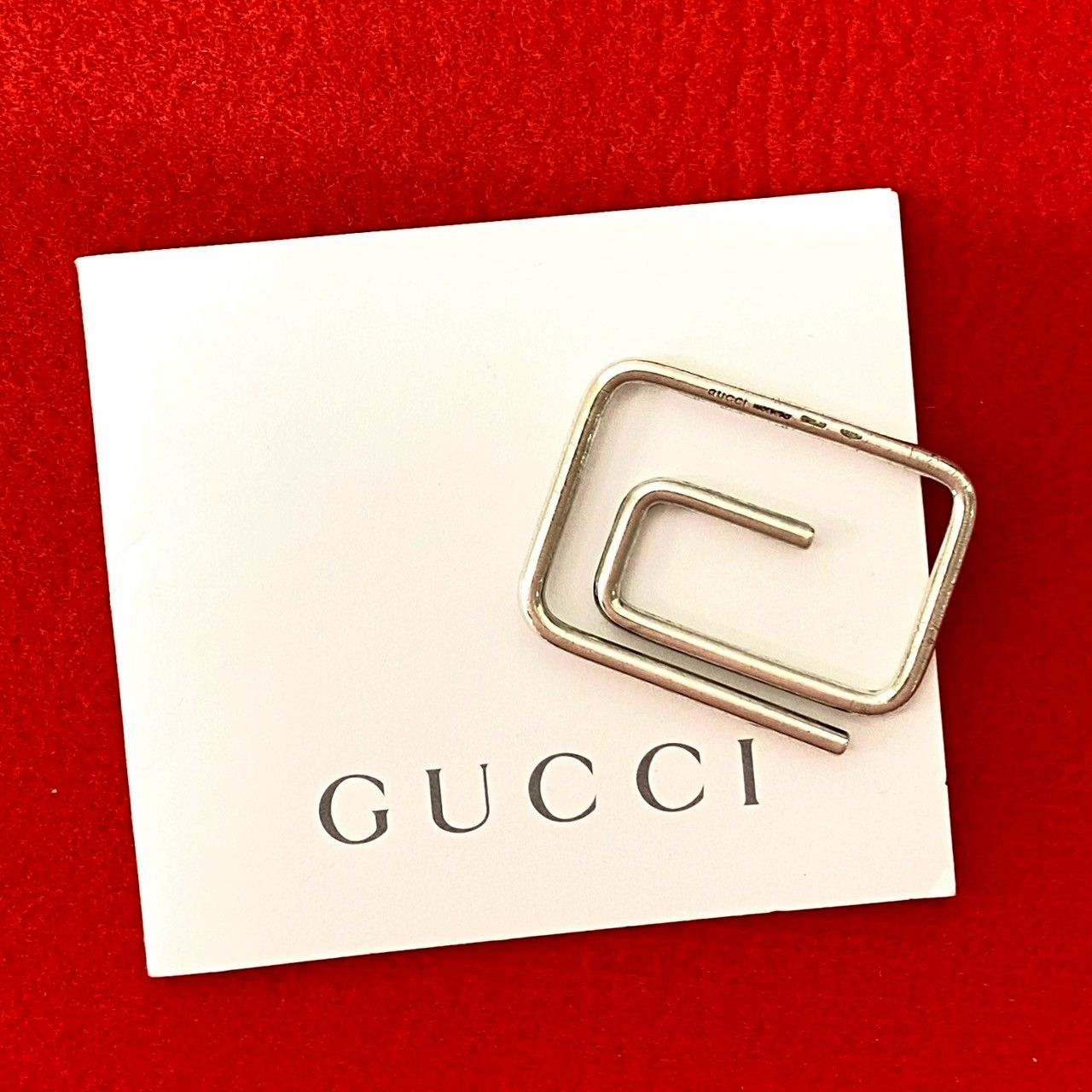 極 美品 GUCCI グッチ G モチーフ シルバー925 マネークリップ ビル