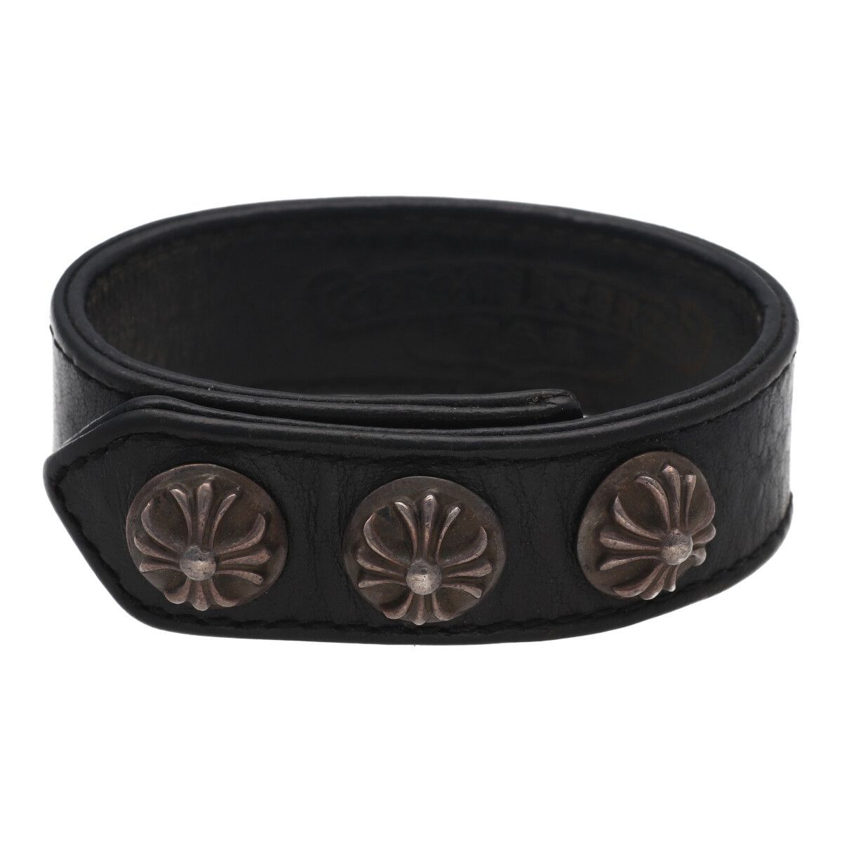 中古】 CHROME HEARTS クロムハーツ 3ボタン2スナップ レザー