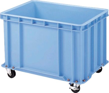 セキスイ ボックスコンテナ S-100 キャスター 栓付 ブルー
