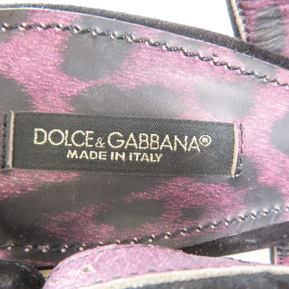 Dolce & Gabbana スリングバック パンプス レオパード本革レザー Dolce & Gabbana レオパード スリングバック パンプス