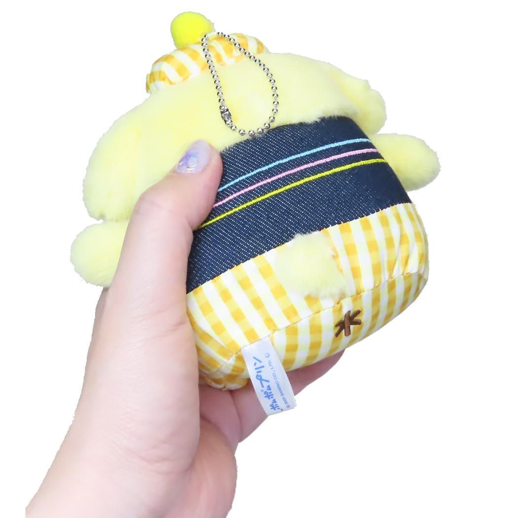 ポムポムプリン ぬいぐるみ ミニぬいぐるみボールチェーン ギンガム