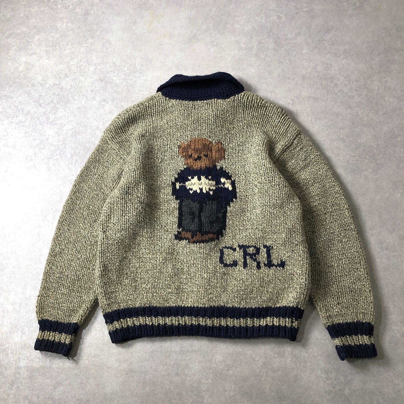 希少 90年代 RALPH LAUREN POLO BEAR カウチン ニット