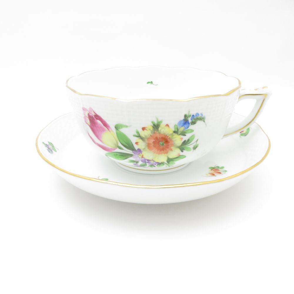 Herend ヘレンド チューリップの花束 BT 720 モーニングカップ＆ソーサー 1客 ミルク コーヒー スープ ティー SO3157T2