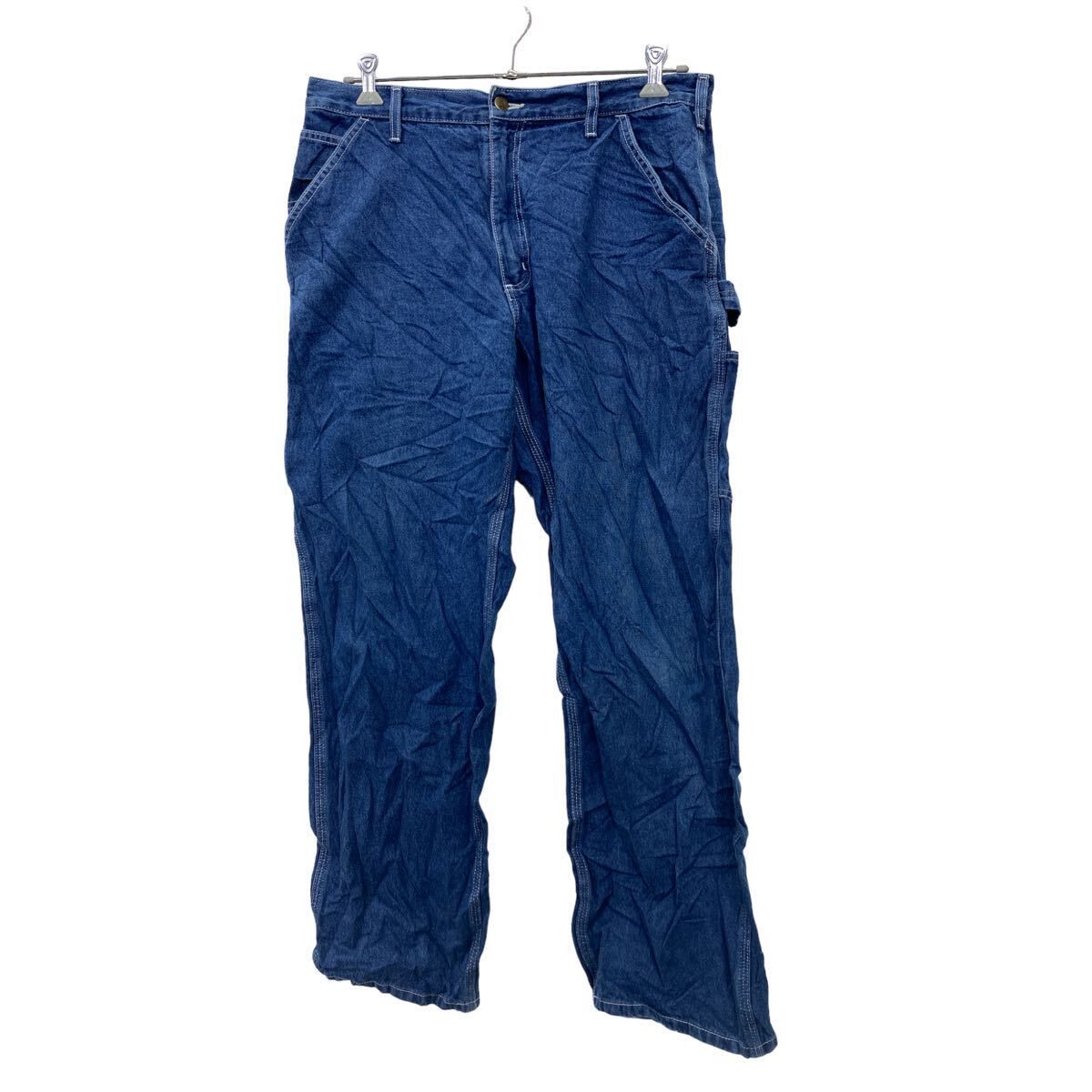 Carhartt デニムペインターパンツ W36 ビッグサイズ カーハート ブルー コットン オリジナルフィット 古着卸 アメリカ仕入 2405-593