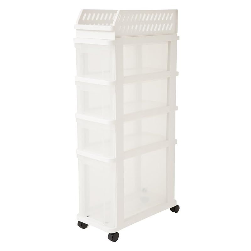 木本化学工業 すきまストッカー 4段 ポリプロピレン 1