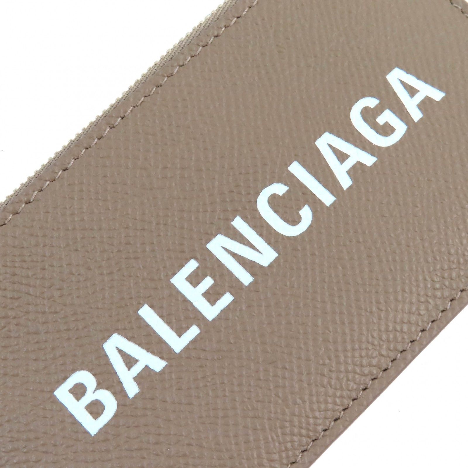 極美品△BALENCIAGA バレンシアガ 594548 ブルーオラージュ ロゴ入り レザー カードケース コインケース 箱・保存袋付き イタリア製 メンズ