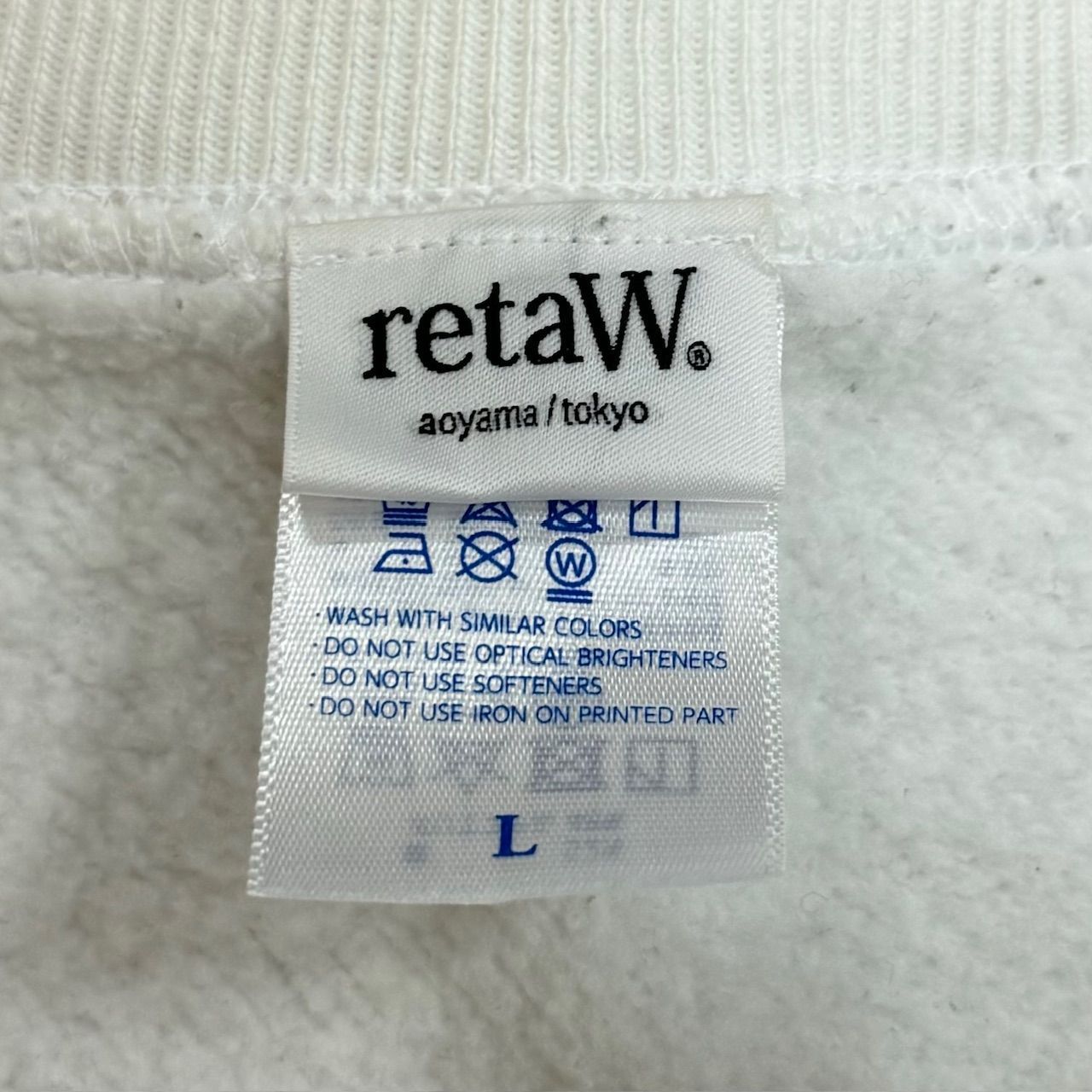 retaW × FRAGMENT FRAGRANCE Crewneck Sweat フレグランス クルーネックスウェット トレーナー リトゥ  フラグメント コラボ L 62195A4