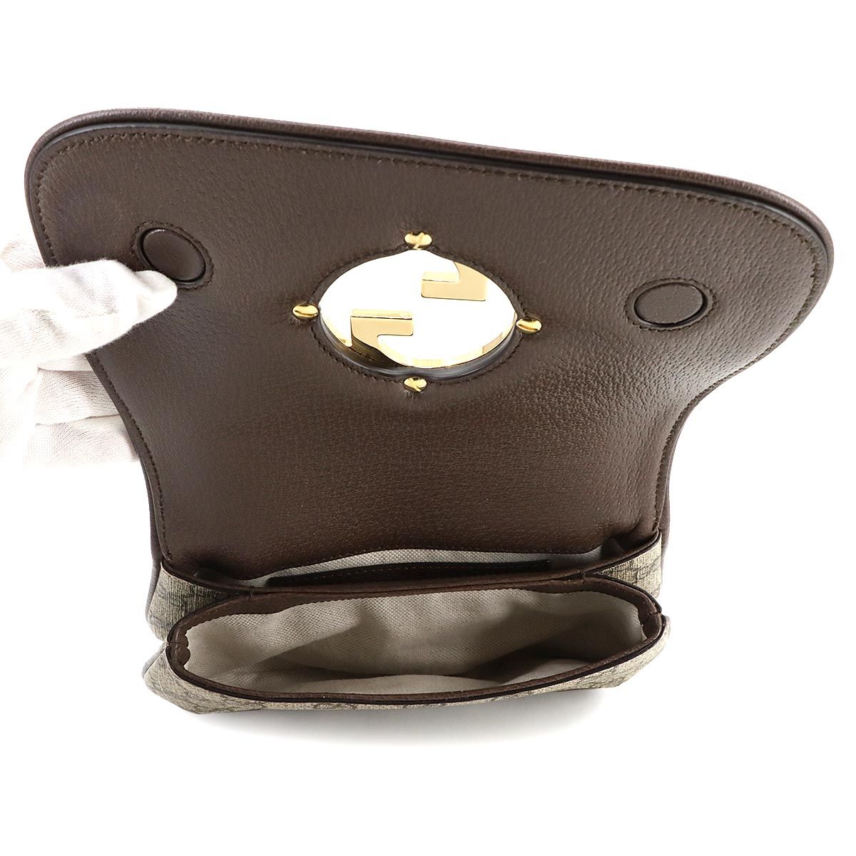 グッチ GUCCI ブロンディ GGスプリーム ベルト バッグ ウエスト ポーチ レザー ベージュ ブラウン 703807