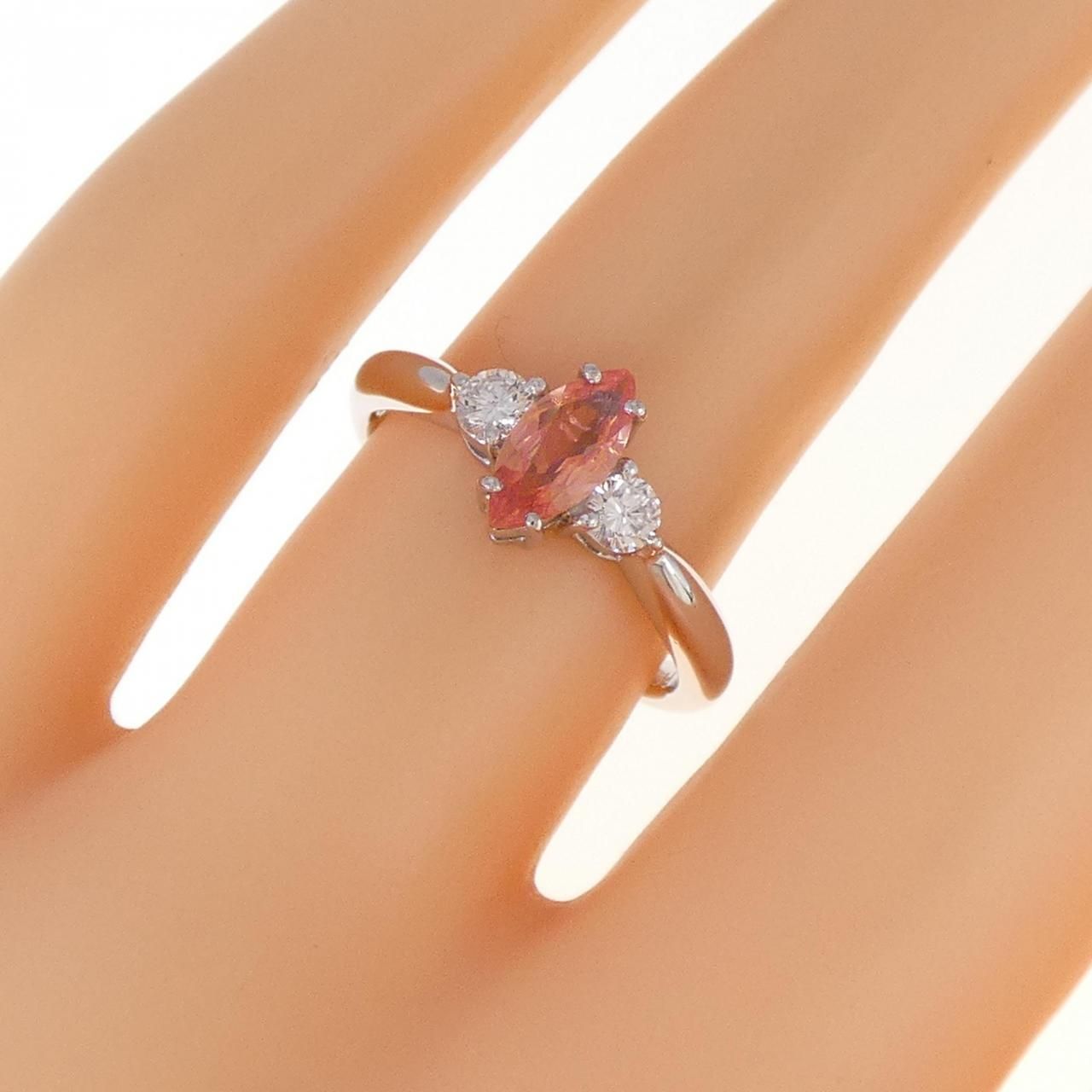 PT パパラチアサファイヤ リング 0.557CT - メルカリ 
