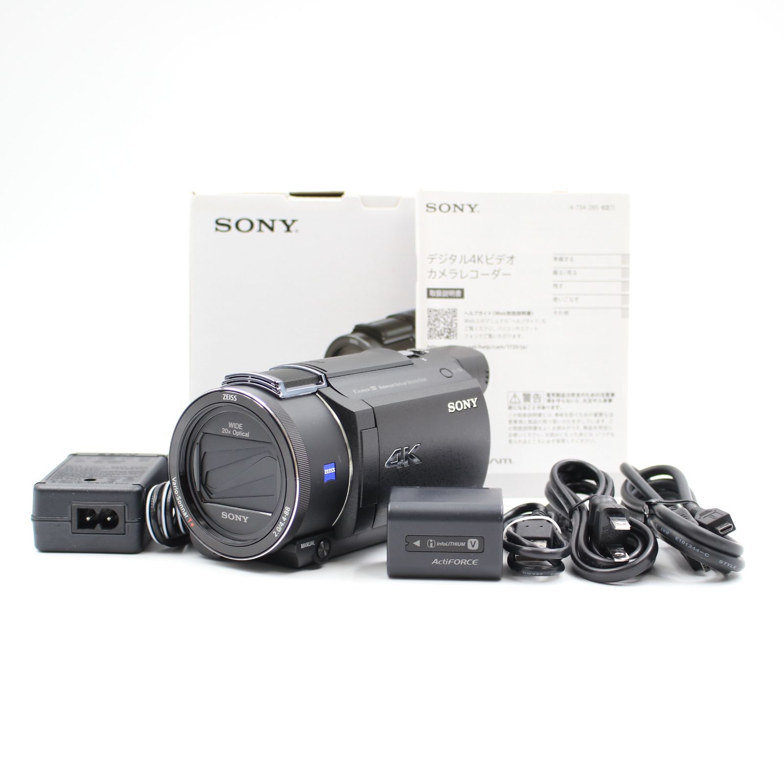 上品 SONY FDR-AX60 ブラック 4K ビデオカメラ Handycam ソニー